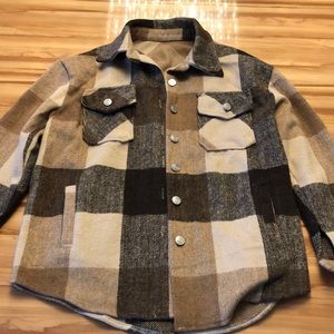 Brown Plaid Shacket